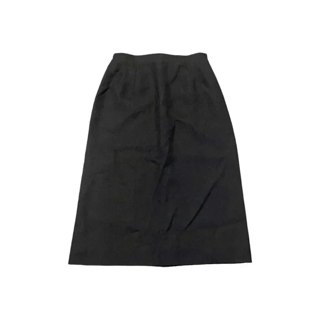 Talbots Vintage Deadstock 28” Pencil Skirt Dark Navy Size 6 NWT Career Linen USA